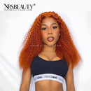 Xrs Beauty Hair Ginger Orange Deep Curly Lace Human Hair Wig Pre Plucked Natural Hairline [CFW18]