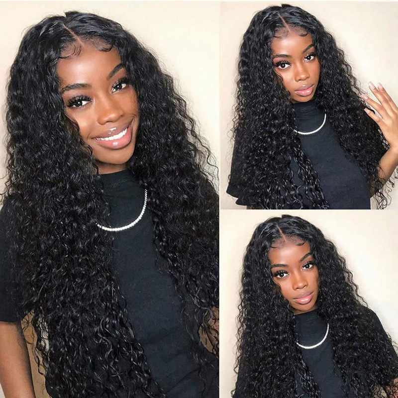 Dola Hair Glueless 180 Density Lace Closure Wig Deep Curly Brazilian