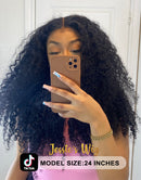 Jessies Wig 13x4 4C Curly Edge Glueless Crystal HD Lace Front Wig With Natural Kinky Baby Hair Line