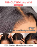 Jessies Wig Water Wave Pre Cut Lace 5x6 Wig Glueless Crystal HD Lace Pre-plucked Human Hair Wigs