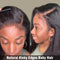 Dola Hair 4C Curly Kinky Edges Lace Front Wig Super Natural Hairline Wig Kinky Straight