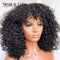 Xrs Beauty Hair Long Curly Wig with Bangs Remy Human Hair 13x4 Lace Front Wig [CFW89]