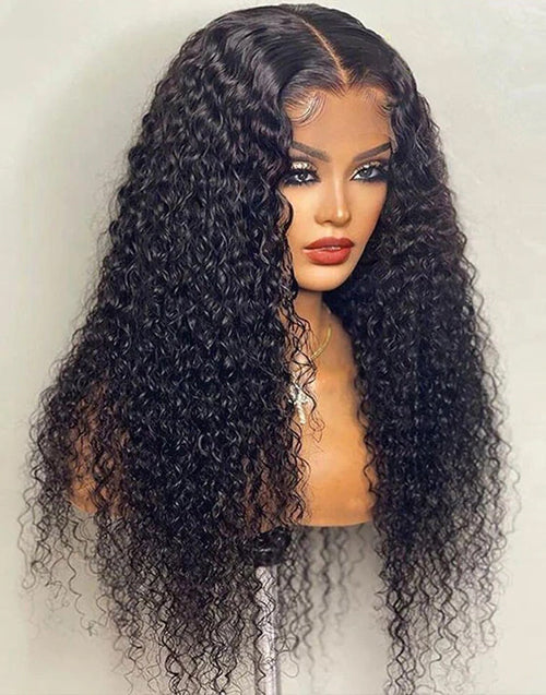 Jessies Wig Crystal Lace 5x5 Glueless Lace Deep Curly Human Hair Closure Wigs (Install In 5 Mintues)