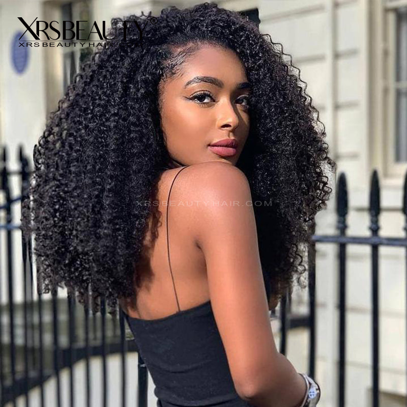 Xrs Beauty Hair Human Hair HD Lace Front Wig Tight Curly 13x6 *NEW* CLEAR LACE & CLEAN HAIRLINE [LFW18]