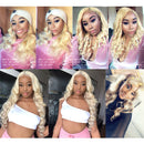 Dola Hair Body Wave 613 Blonde Human Hair Bundles With Lace Closure Blonde