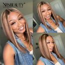 Xrs Beauty Hair Blonde Highlight Bob Front Lace Wig Human Hair [BOB15]