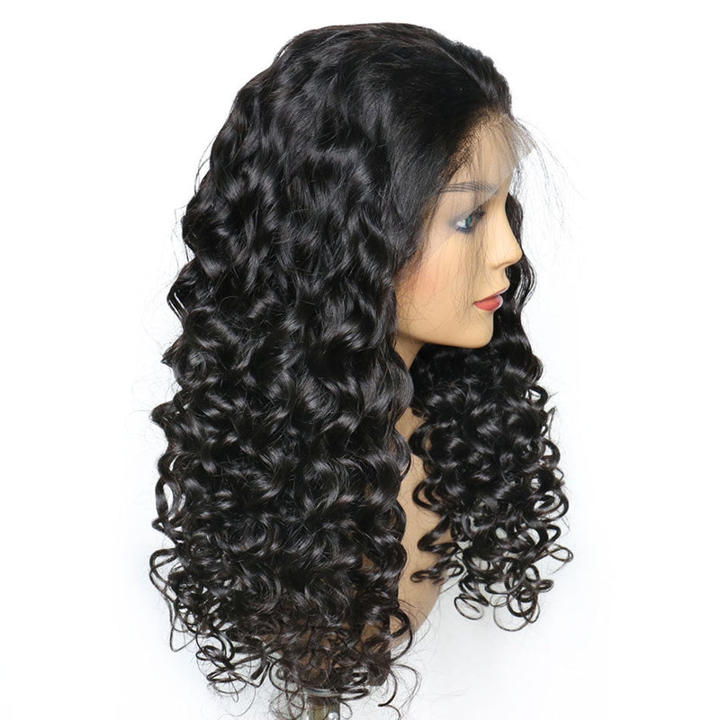 Dola Hair Deep Curly 13X6 Brazilian Lace Frontal Human Hair Lace Wig