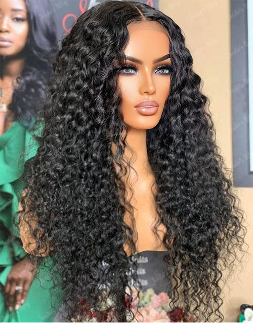 Jessies Wig Crystal Lace 13x4 Frontal Lace Human Hair Wigs Curly Human Hair Pre Plucked Natural Hairline