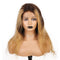 Xrs Beauty Hair Caramel Brown with Blonde Highlights Wavy 13x4 Lace Front Wigs Pre Plucked With 150 Density [CXW41]