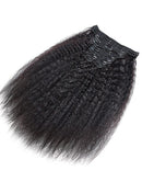 Jessies Wig Kinky Straight Clip in Human Hair Extensions Yaki Straight Hair 12A Brazilian Real Virgin Hair