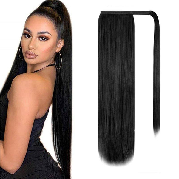 Ali Grace Straight Clip In Weave Ponytail Hair Extensions Human Hair Wrap Around High Ponytail With Weave