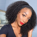 Dola Hair Afro Curly Headband Wig Natural 4B 4C Look Wig 210 Density