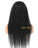 Jessies Wig Upgraded Thin V Part Wig Jerry Curly Glueless Human Hair Wig