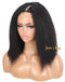 Jessies Wig Thin V Part Wig Kinky Straight Short Bob Human Hair Wigs No Leave-Out