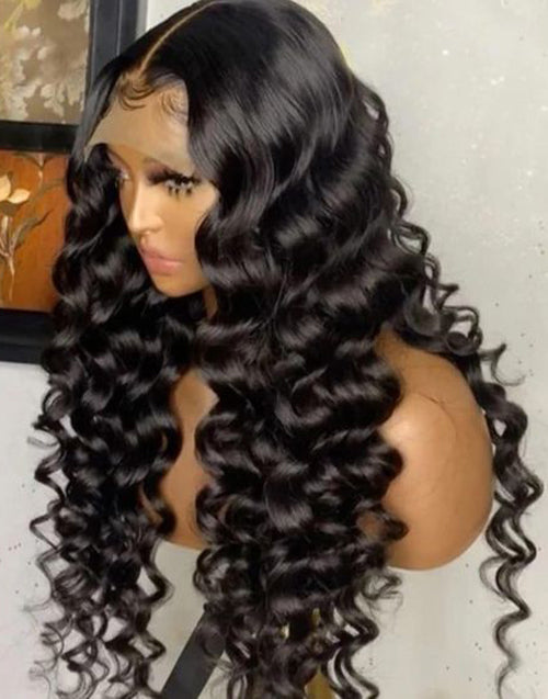 Jessies Wig 99j Burgundy Loose Deep Wave Wig Beautiful Crimp Wave 13x4 Lace Frontal | 4x4 Closure Human Hair Wigs