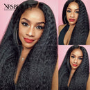 Xrs Beauty Hair Layered Edge Kinky Straight 13x5 Lace Front Human Hair Wig Pre Plucked Hairline [LFW10]