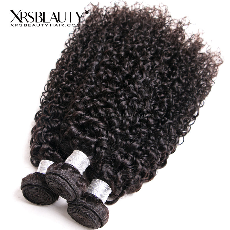 Xrs Beauty Hair 13x4 Lace Frontal Kinky Curly With 3 Bundles [FW06]