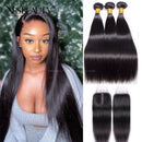 Xrs Beauty Hair 5x5 HD Lace Closure Straight With 3 Bundles [CW01]