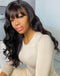 Jessies Wig Glueless 13x5 Body Wave Lace Front Wig With Bangs Crystal HD Lace Human Hair Wig