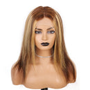 Xrs Beauty Hair 2/27 Blonde Highlight Hair Mixed Color Piano 13x4 Lace Front Wig Silky Straight Style Pre Plucked With [CXW37]