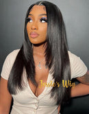 Jessies Wig 13x5 Crystal Lace Front Layer Cut Straight Wig Butterfly Haircut Wig With Medium Length(80'S 90'S Tiktok Recommend)