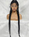 Jessies Wig Hand-Braided Lace Braided Wigs with Braid Ponytails with Baby Hair for Women