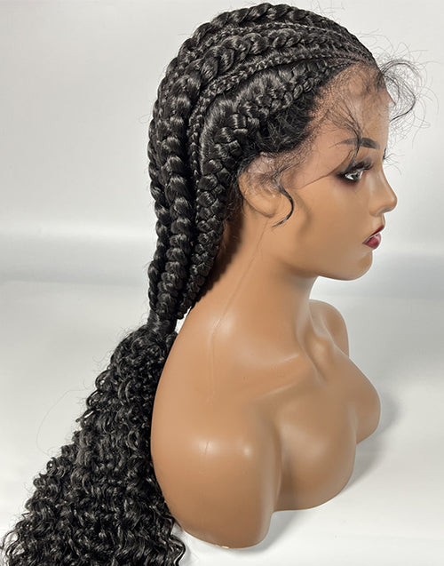 Jessies Wig Hand-Braided Lace Front Braids Wigs Lightweight Swiss Soft Lace Frontal Twist Braided Wigs With Baby Hair