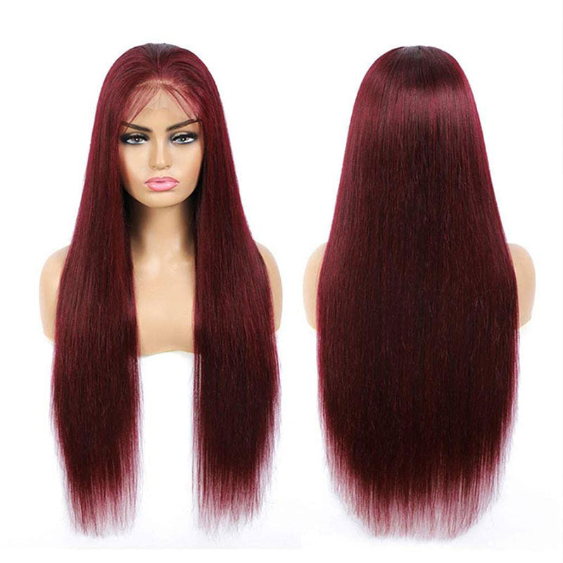 Aligrace 13x5x1 T Part Lace Straight Wigs 99J Color