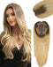 Jessies Wig Ombre Blonde Mono Topper with Clips Jessie's Wig Human Hair Piece Toupee