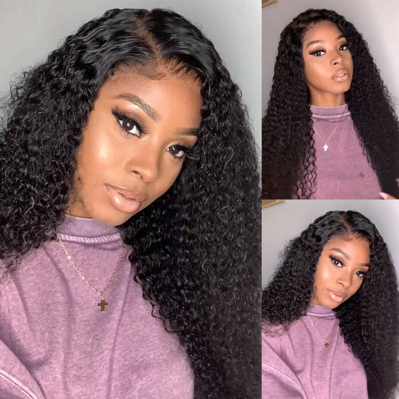 Dola Hair 5X5 HD Lace Closure Human Hair Wig Deep Curly Pre Bleached