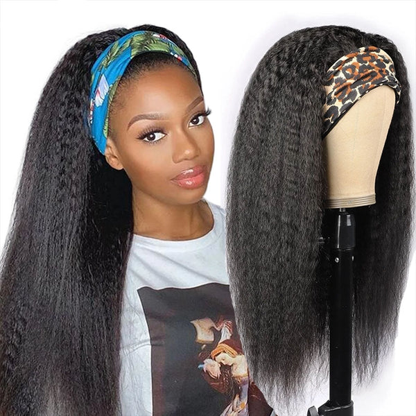 Dola Hair Kinky Straight Headband Human Hair Wig Brazilian (Get 3 Free Headband)