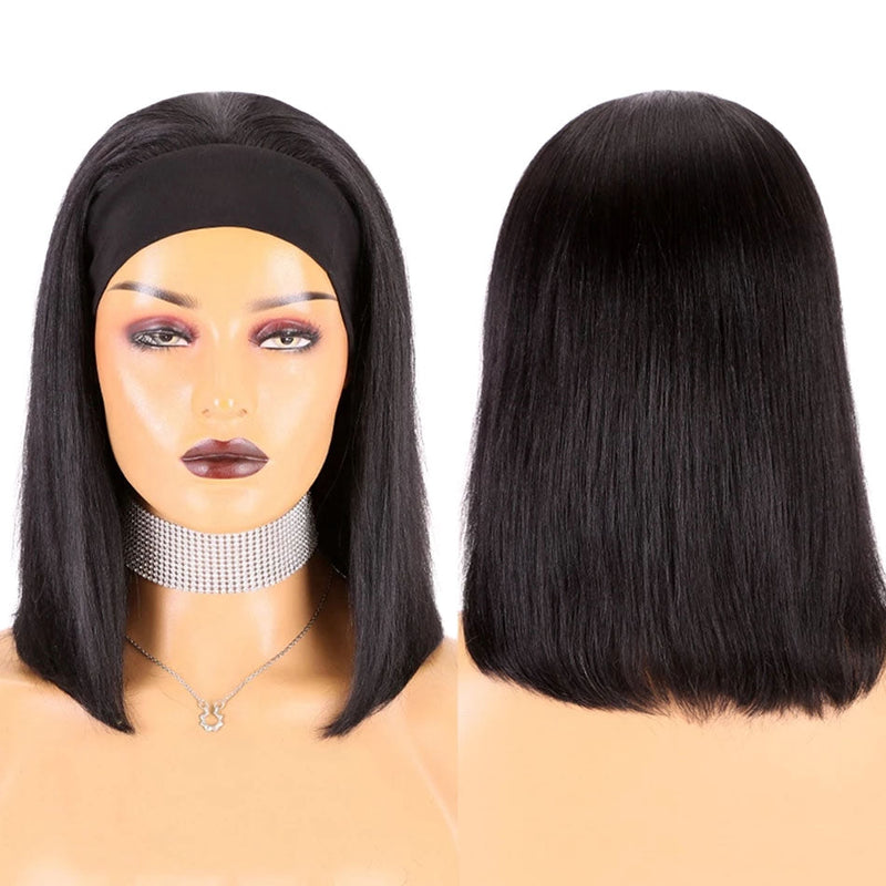 Dola Hair Headband Bob Wig Straight Human Hair (Get 3 Free Headband)