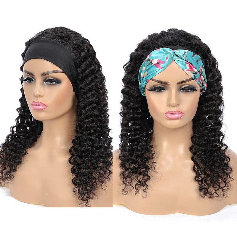 Dola Hair Deep Wave Headband Human Hair Wig Brazilian Wig Get Free Headband