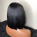 Dola Hair Yaki Human Hair Wig Short Bob Yaki Straight 13X4 Lace Front Human Hair Wigs