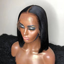 Dola Hair Yaki Human Hair Wig Short Bob Yaki Straight 13X4 Lace Front Human Hair Wigs