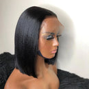 Dola Hair Yaki Human Hair Wig Short Bob Yaki Straight 13X4 Lace Front Human Hair Wigs