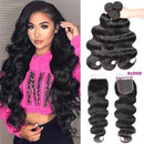 Dola Hair Brazilian Virgin Body Wave Hair With 5X5 Swiss HD Lace Closure