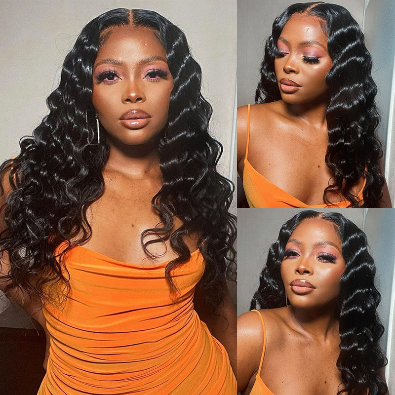 Dola Hair Loose Deep Wave Brazilian Pre Plucked 13X6 Lace Front Human Hair Wig