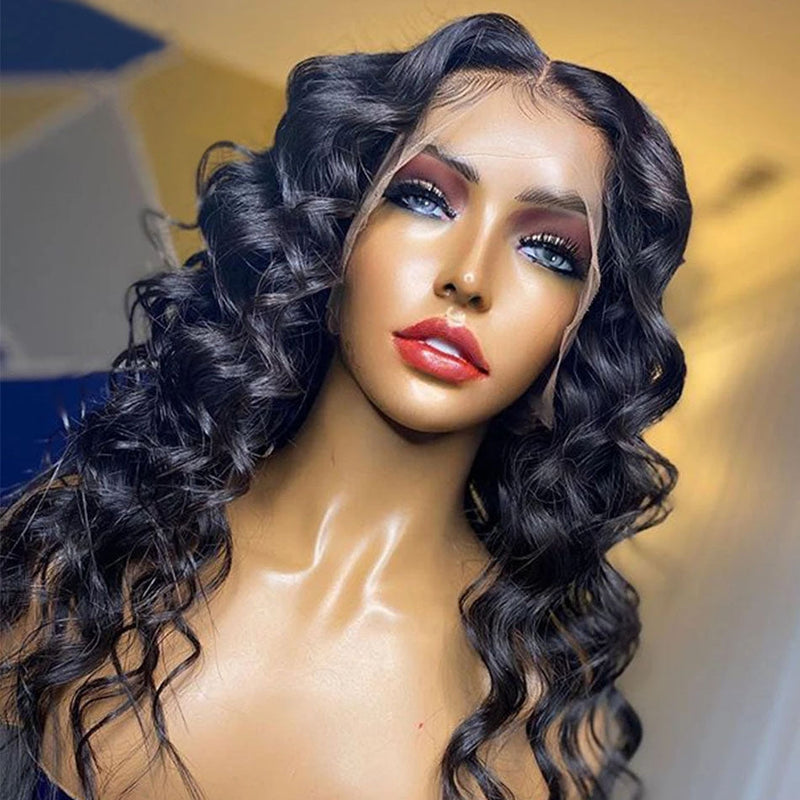 Dola Hair 5X5 HD Lace Closure Wig Brazilian Loose Deep Wave Human Wig