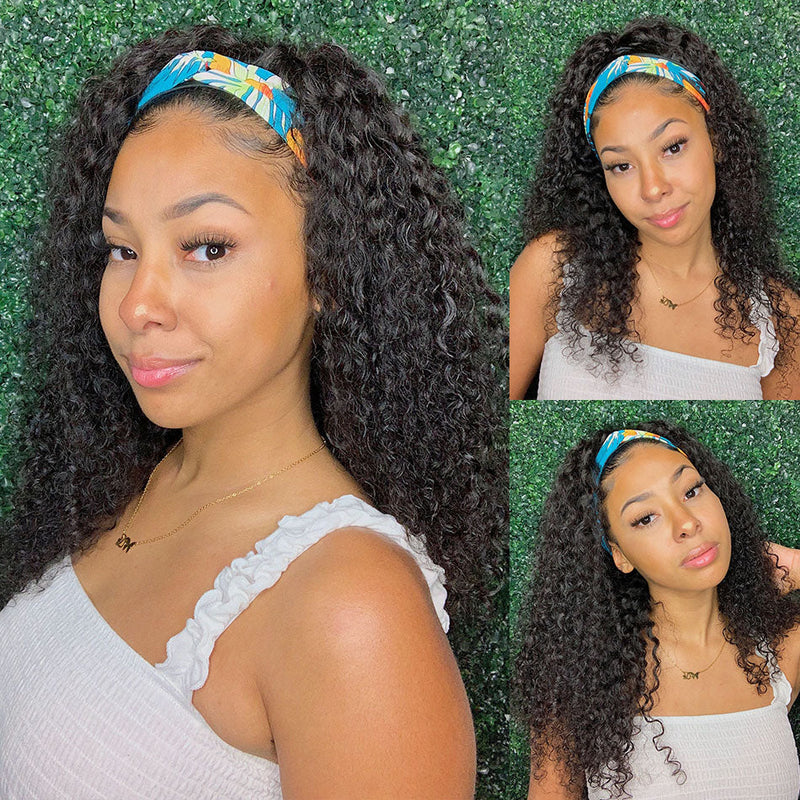 Dola Hair Wet And Wavy Headband Human Hair Wig