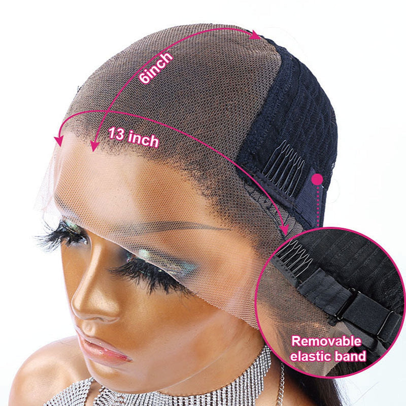 Dola Hair Pre Plucked 13*6 Swiss Transparent Lace Frontal Wig Kinky Curly