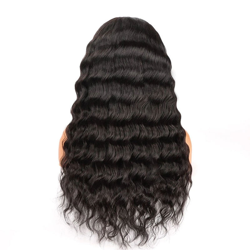 Dola Hair Loose Curly Swiss Lace Frontal Human Hair Wig Brazilian 8A