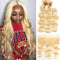 Dola Hair Body Wave 613 Blonde Human Hair Bundles With Lace Closure Blonde