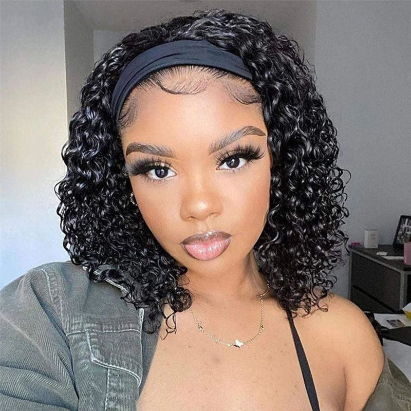 Dola Hair Dola Hair Curly Headband Bob Wig Brazilian Human Hair