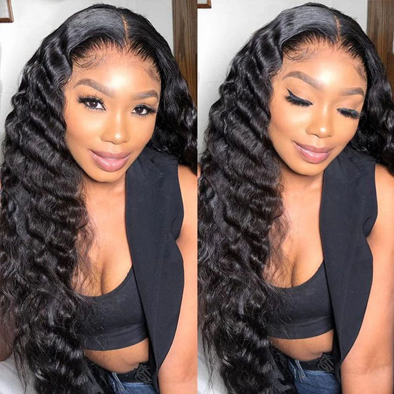 Dola Hair 4x4 Deep Wave Lace Closure Glueless Wig Human Hair