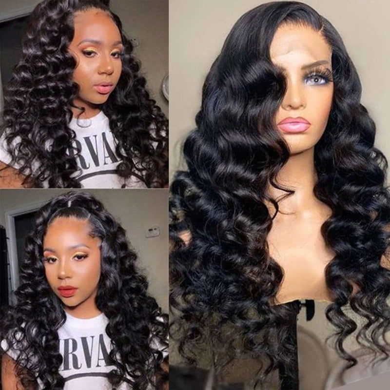 Dola Hair Loose Deep Wave  Closure Wig Human Hair Brazilian