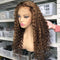 Dola Hair Highlight Deep Curly Lace Closure Wig Brazilian Human Hair 180% Density