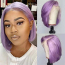 Dola Hair Pink Purple Red 4X4 613 Blonde Bob Human Hair Wig Lace Closure