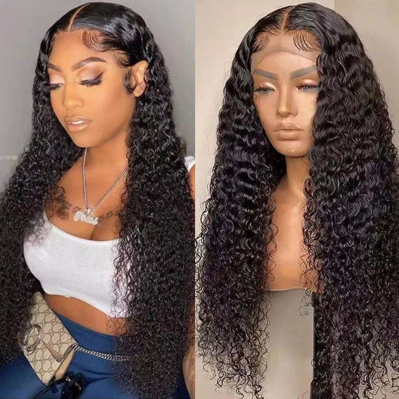 Dola Hair Deep Curly 13X4 Lace Front Human Hair Brazilian Wig