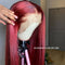 Dola Hair 99J Straight Burgundy Lace Frontal Wig 13X4 Brazilian Hair 150 Density